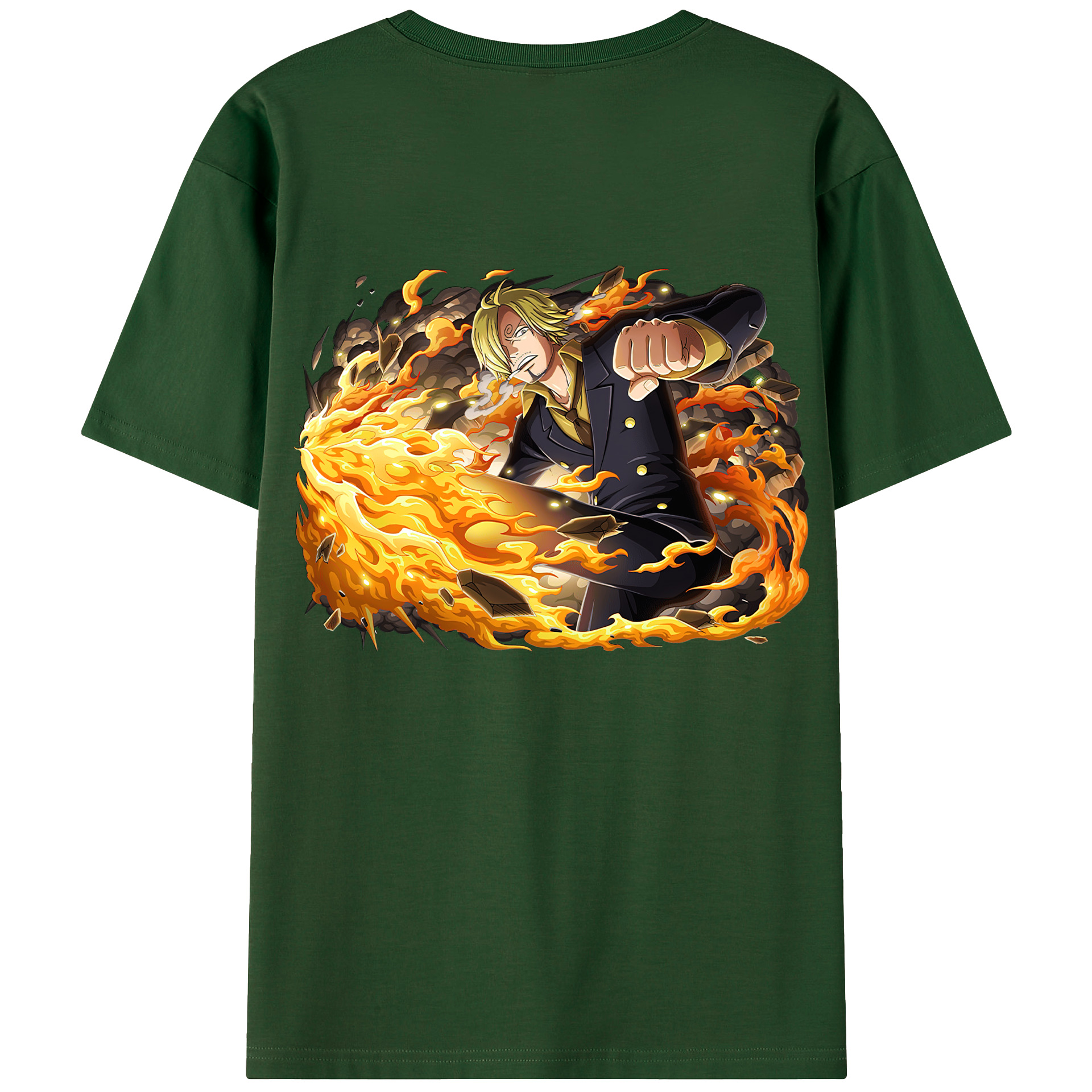 ワンピース サンジ ONE PIECE Sanji 綿100％半袖Tシャツ（背面プリント）